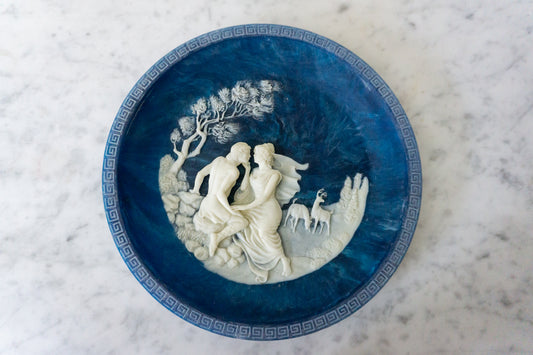 Blue Cameo Plate Voyage of Ulysses The Isle of Circe, by Alan Brunettin