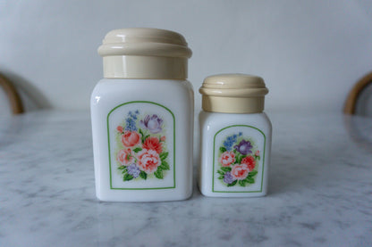 1970s Vintage Avon Country Garden Charisma Beauty Dust Empty Collectible Jars