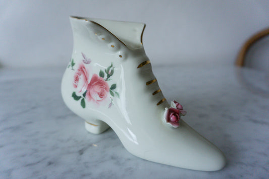 White Ceramic Victorian Shoe