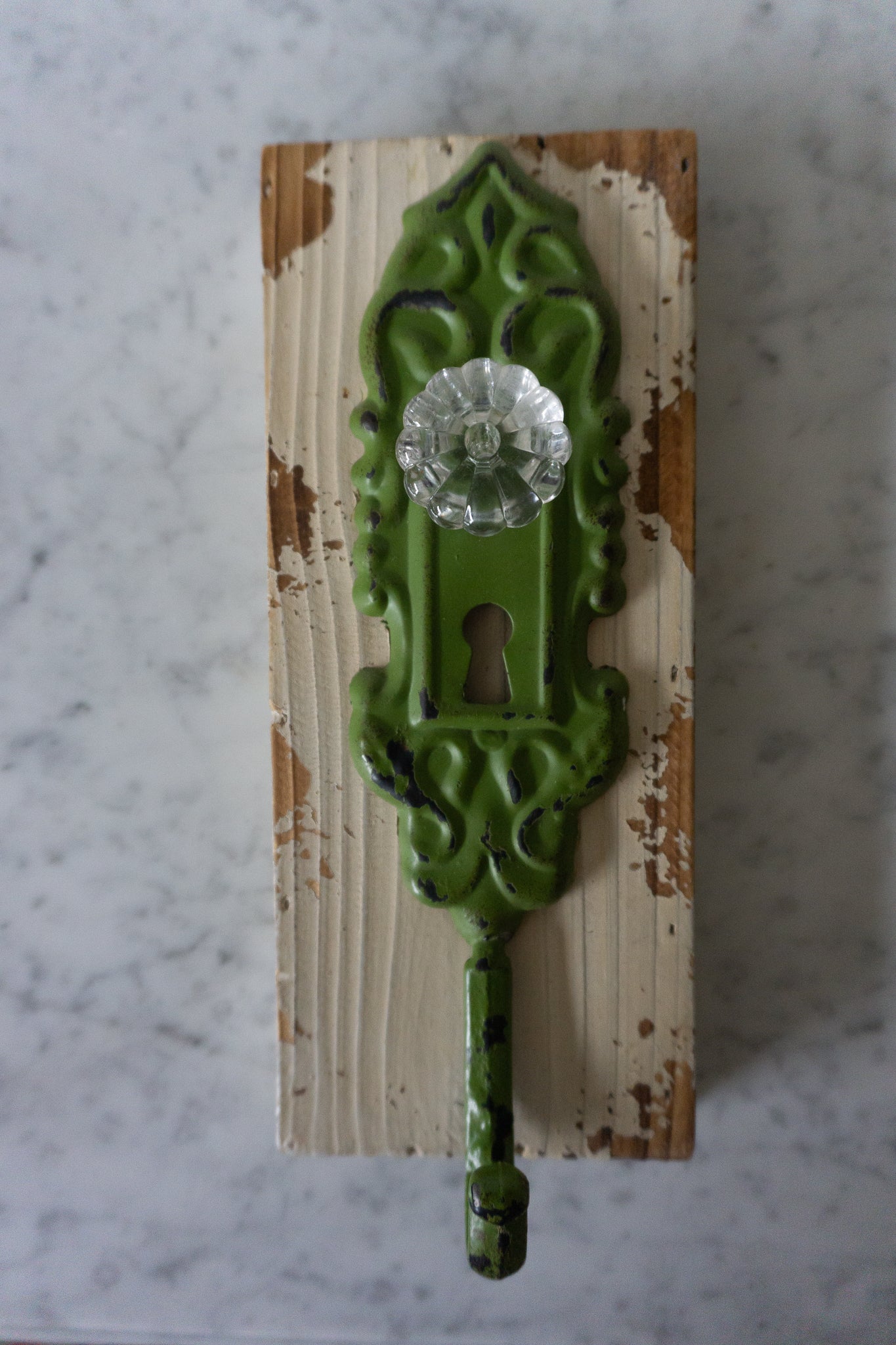 Green Vintage Door Knob Hook