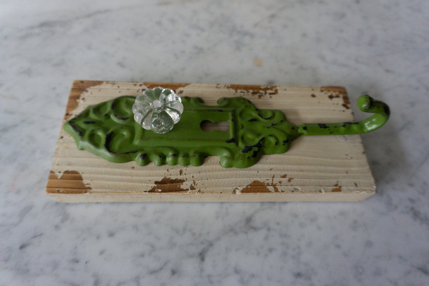 Green Vintage Door Knob Hook