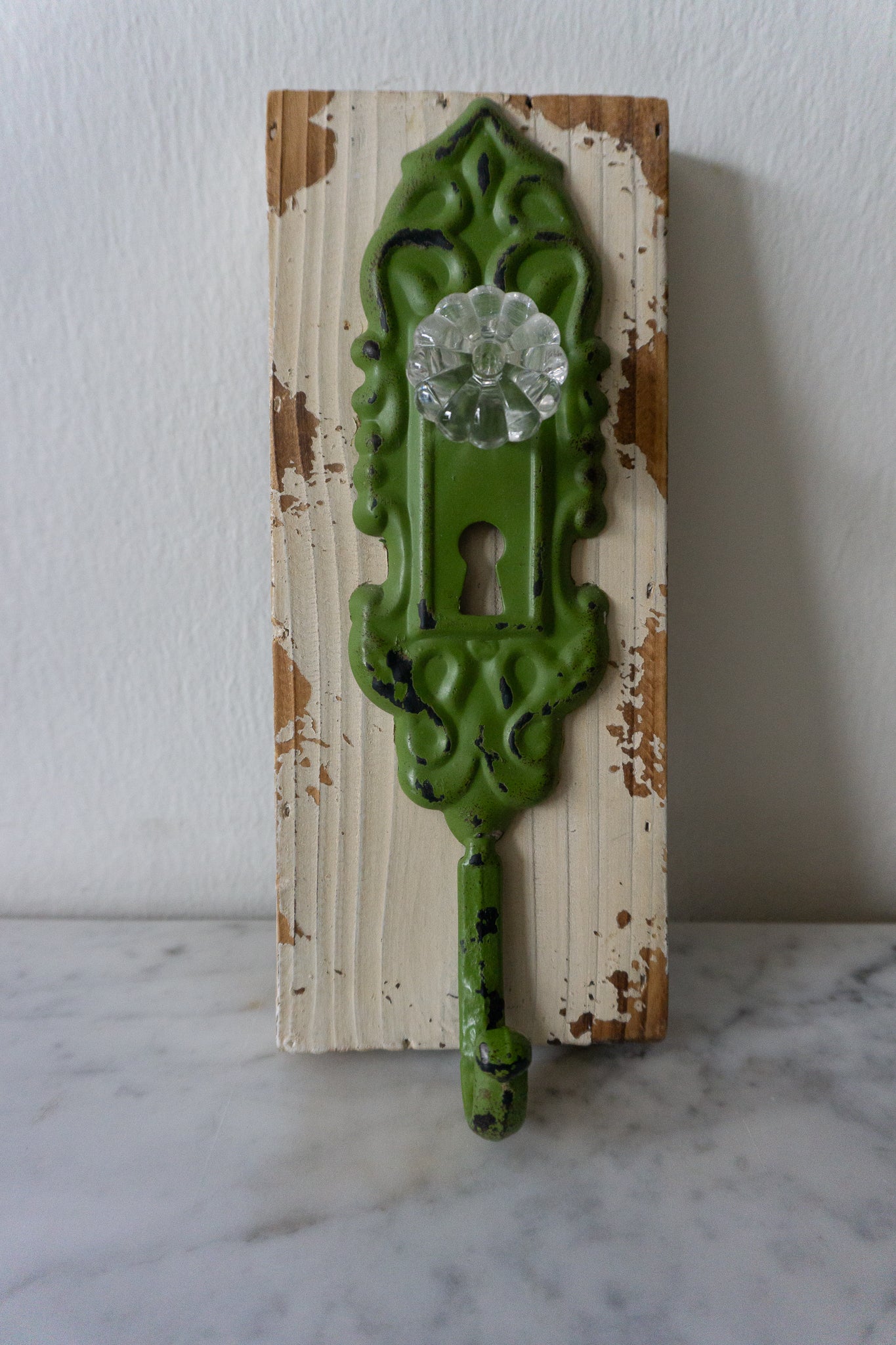 Green Vintage Door Knob Hook