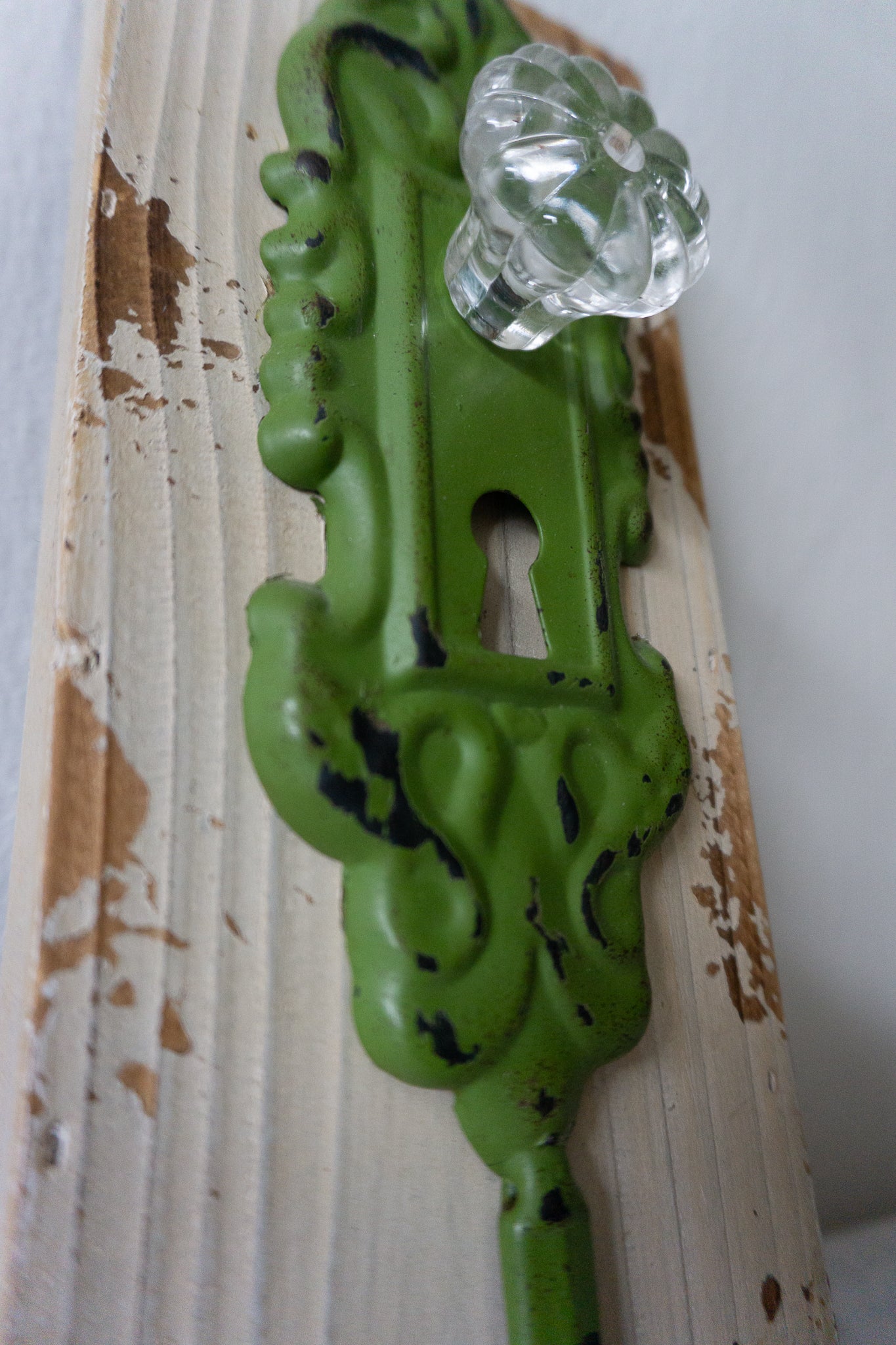 Green Vintage Door Knob Hook