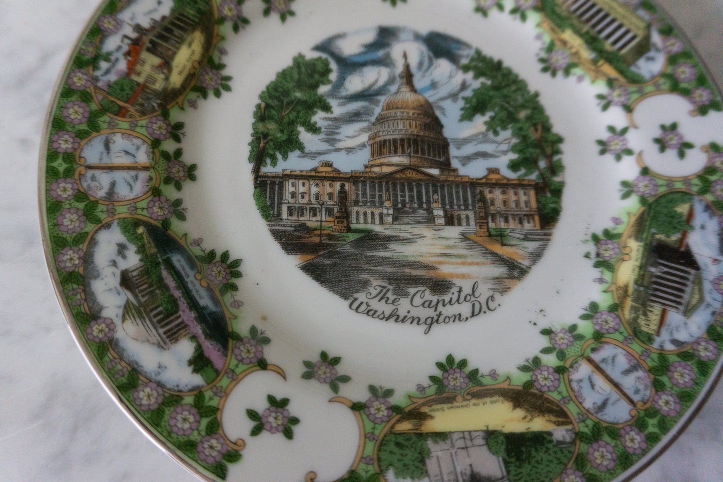 Vintage Washington DC Porcelain Vintage Souvenir Plate