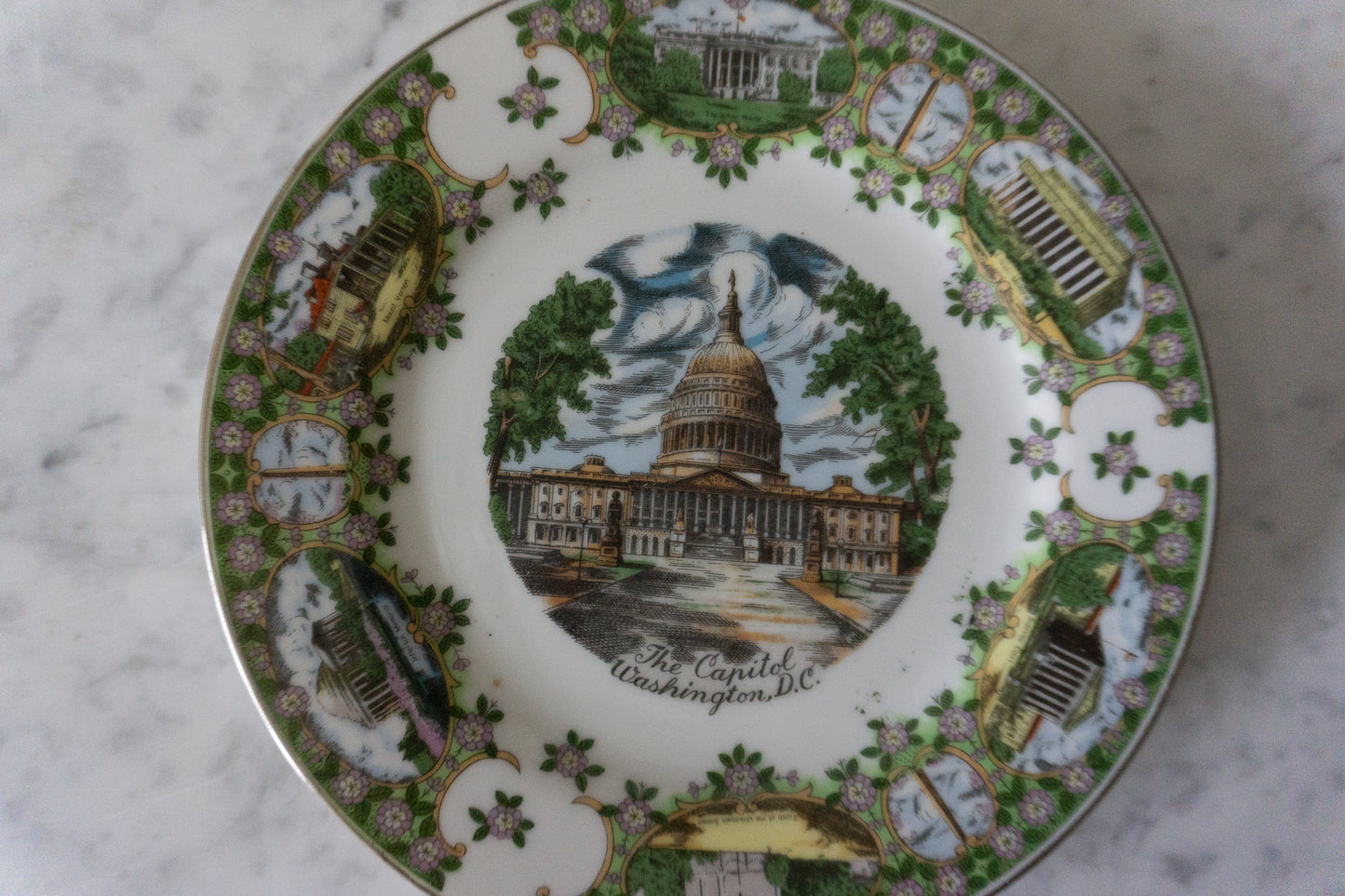 Vintage Washington DC Porcelain Vintage Souvenir Plate