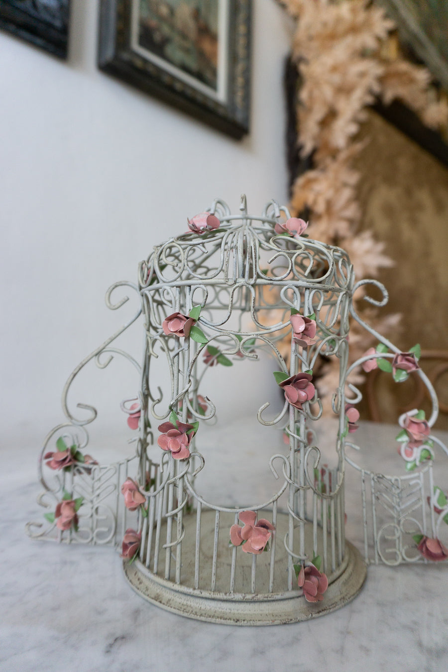 Metal Floral Partylite Gazebo Tea Light Holder