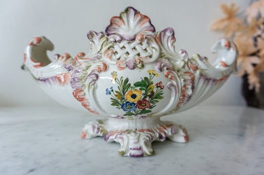 European Hand-Painted Porcelain Bowl