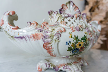 European Hand-Painted Porcelain Bowl