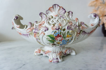 European Hand-Painted Porcelain Bowl