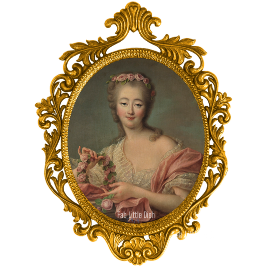 Madame du Berry Flower Crown Oval Portrait - Digital Art File