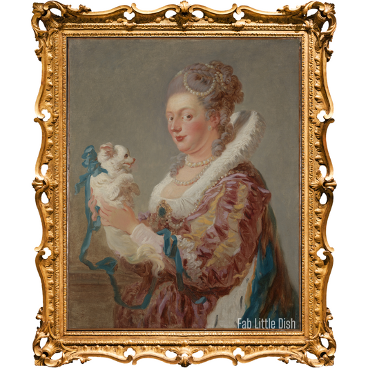 Marie Emilie Coignet de Courson with Her Dog - Digital Art File