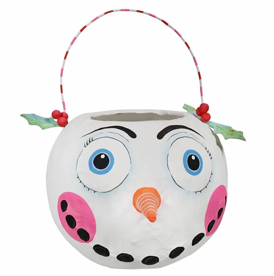 Glitterville Hand Painted Snowman Bucket Head *RETIRED*