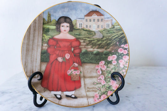 Girl at English Manor Decorative Plate