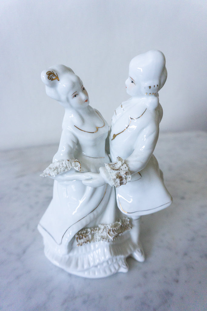 Victorian Porcelain Dancing Couple Figurine