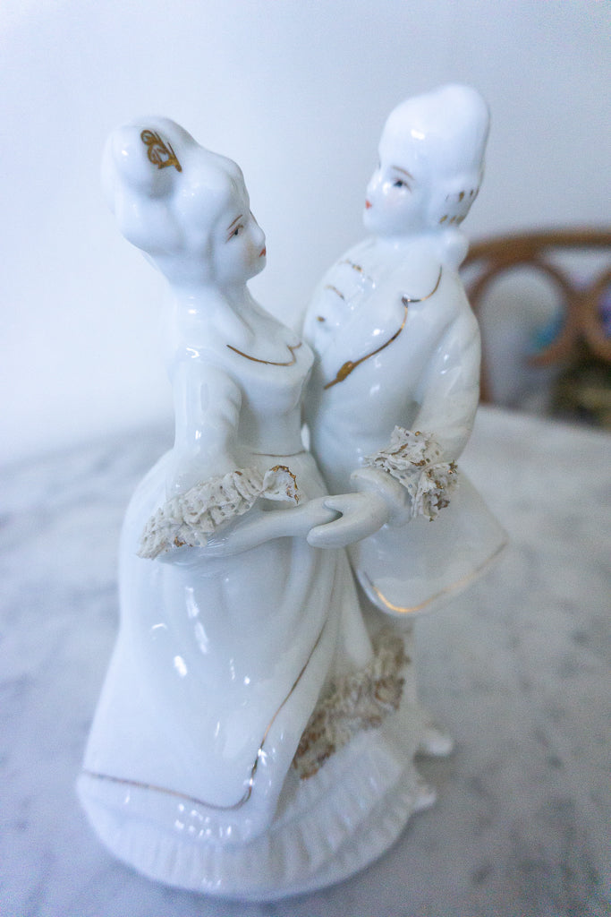 Victorian Porcelain Dancing Couple Figurine