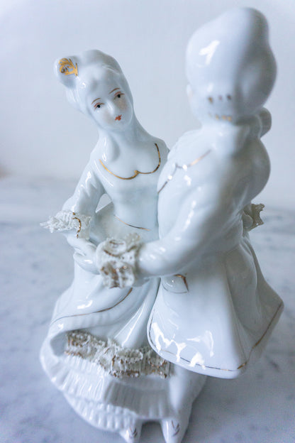 Victorian Porcelain Dancing Couple Figurine