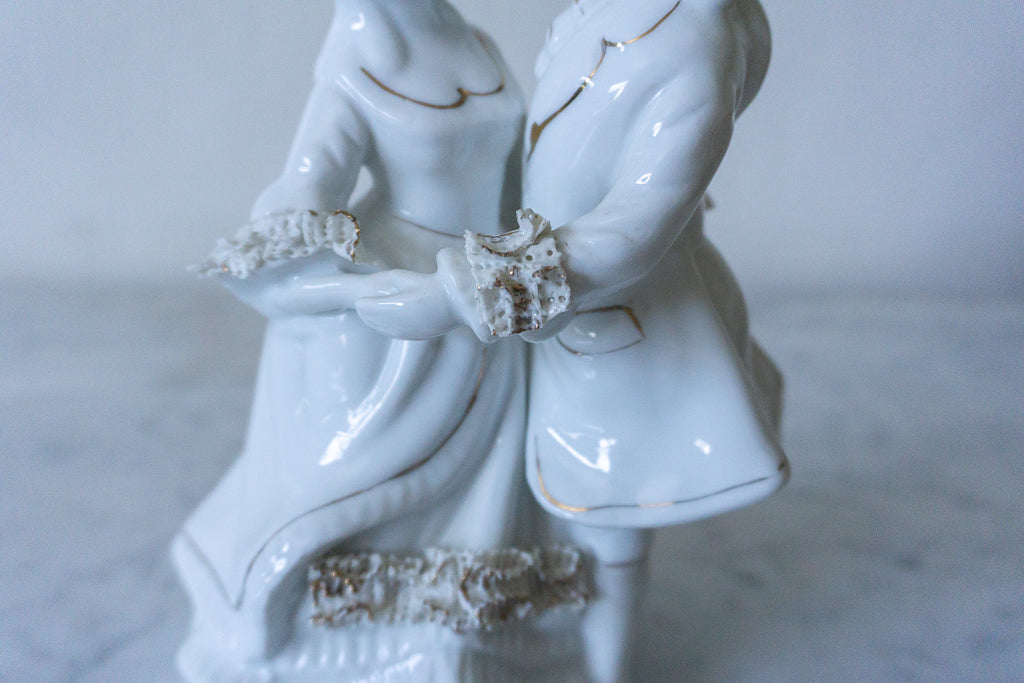 Victorian Porcelain Dancing Couple Figurine