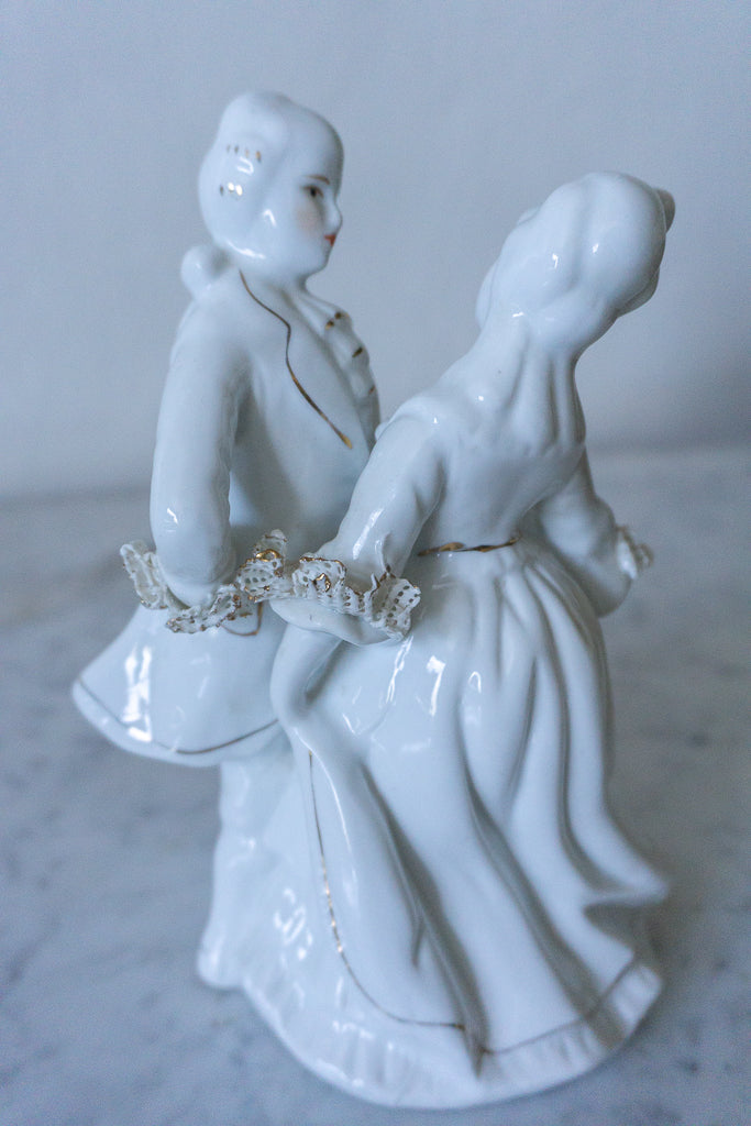 Victorian Porcelain Dancing Couple Figurine