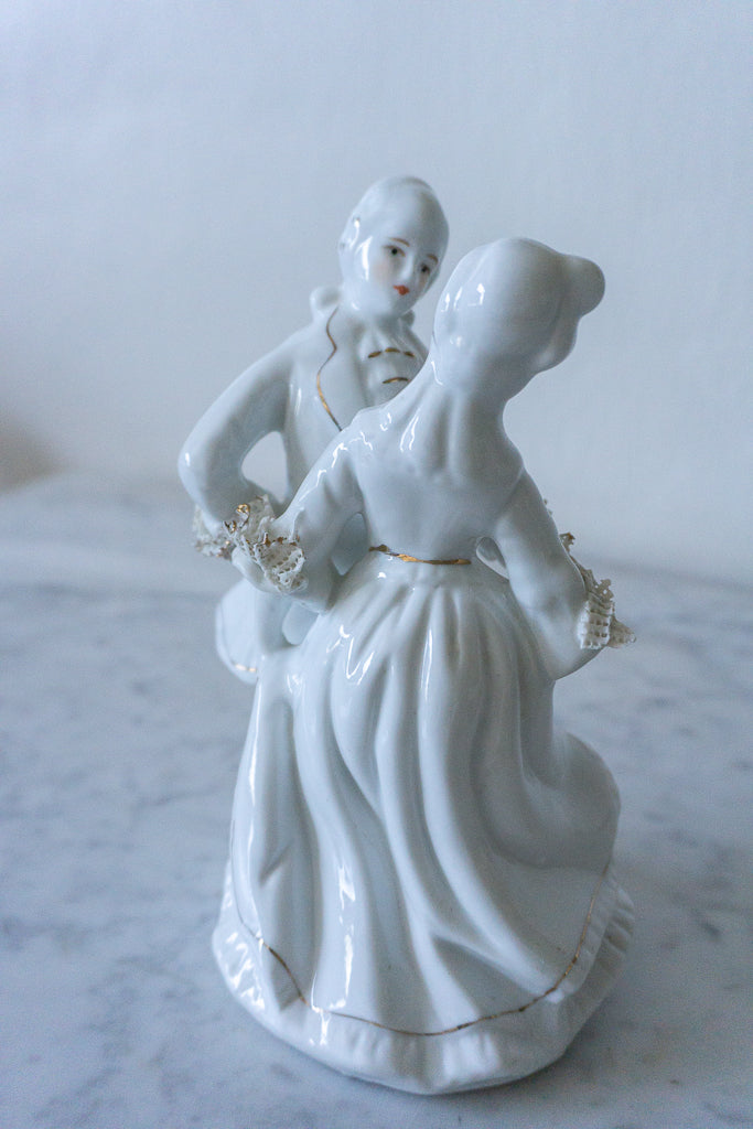 Victorian Porcelain Dancing Couple Figurine