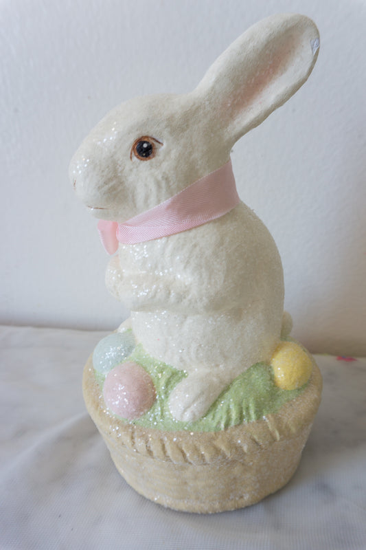 Bethany Lowe Bunny on Egg Basket