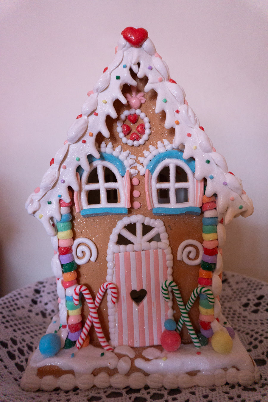 Tall Rainbow Gingerbread House