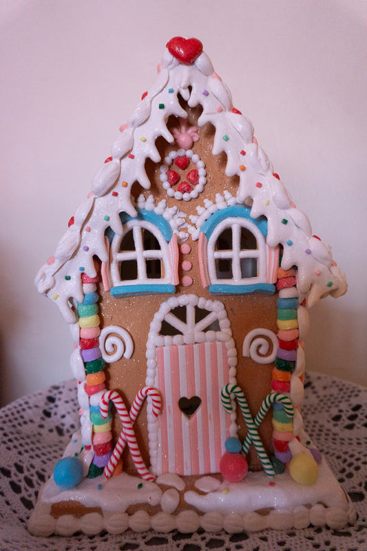 Tall Rainbow Gingerbread House