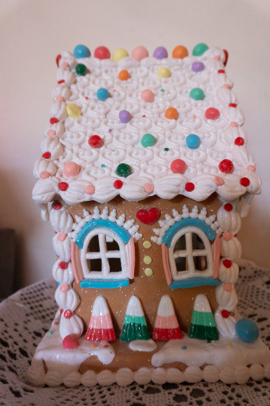 Tall Rainbow Gingerbread House