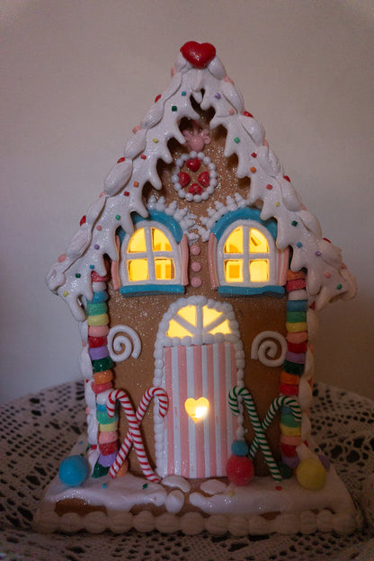 Tall Rainbow Gingerbread House
