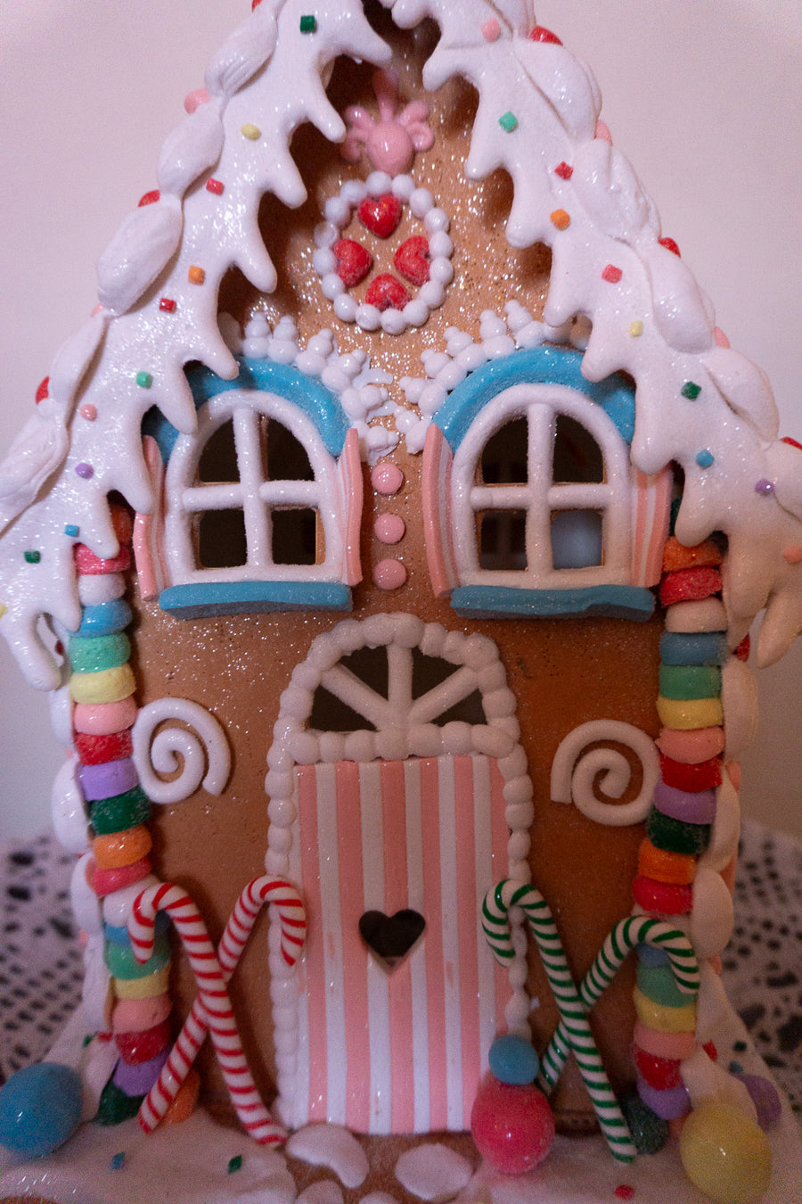 Tall Rainbow Gingerbread House