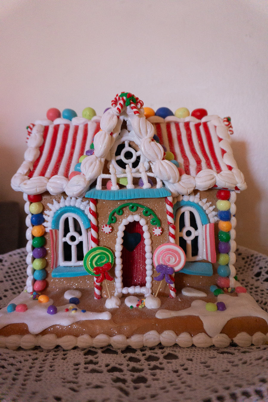 Rainbow Gingerbread House, by RAZ