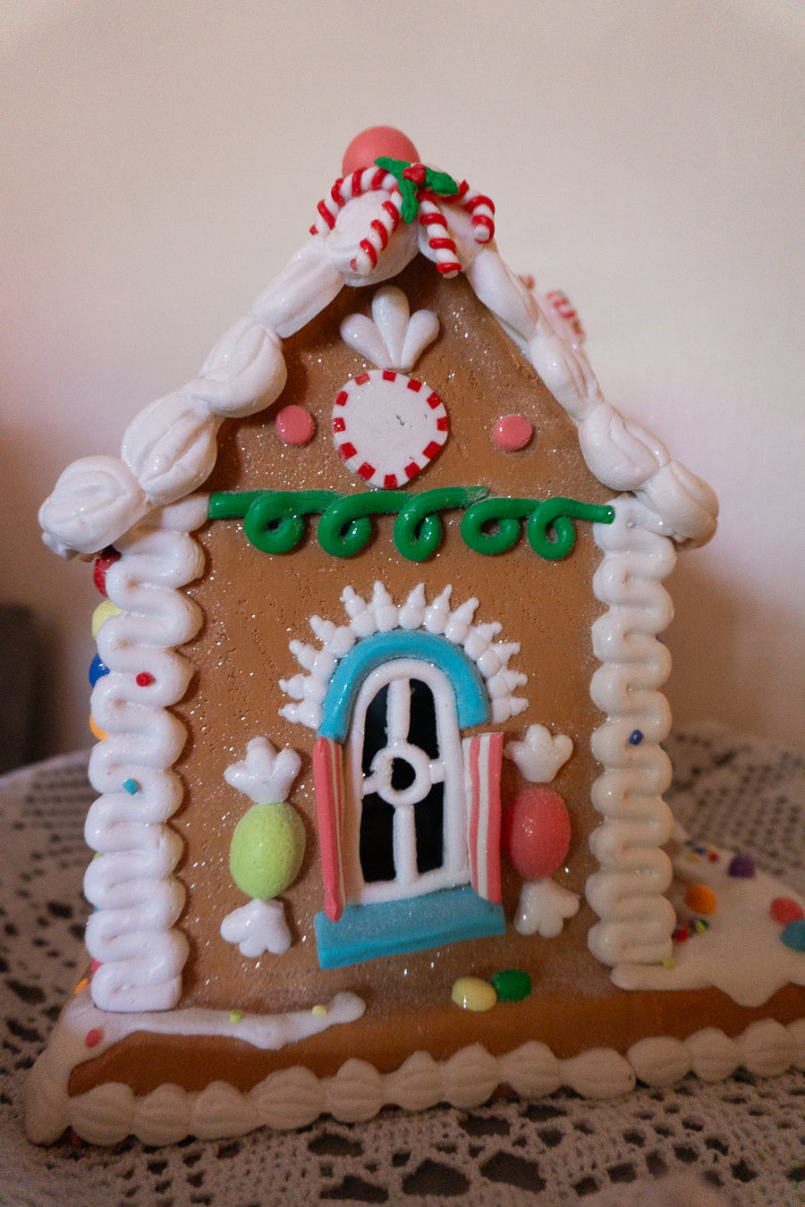 Rainbow Gingerbread House, by RAZ
