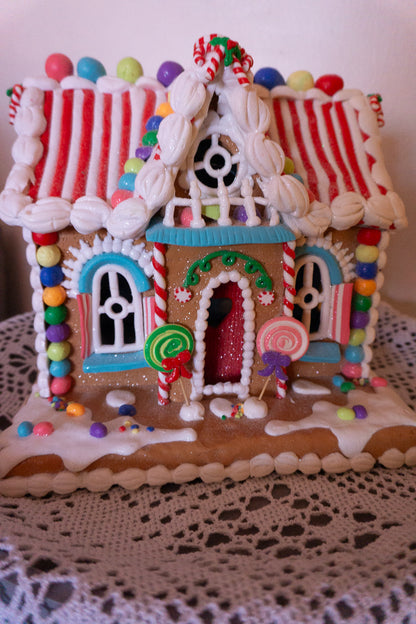 Rainbow Gingerbread House, by RAZ