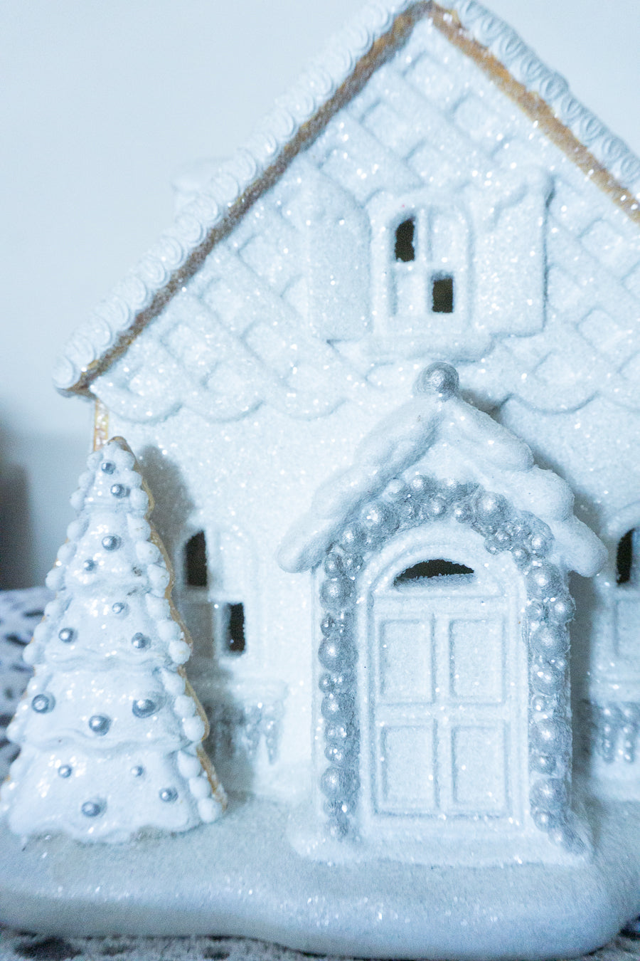 White Frosted Gingerbread House, by Cupcakes & Cashmere