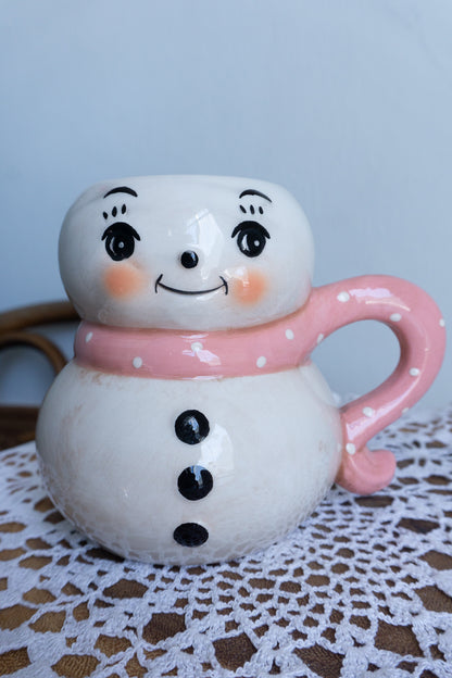 Johanna Parker Pink Snowman Mug