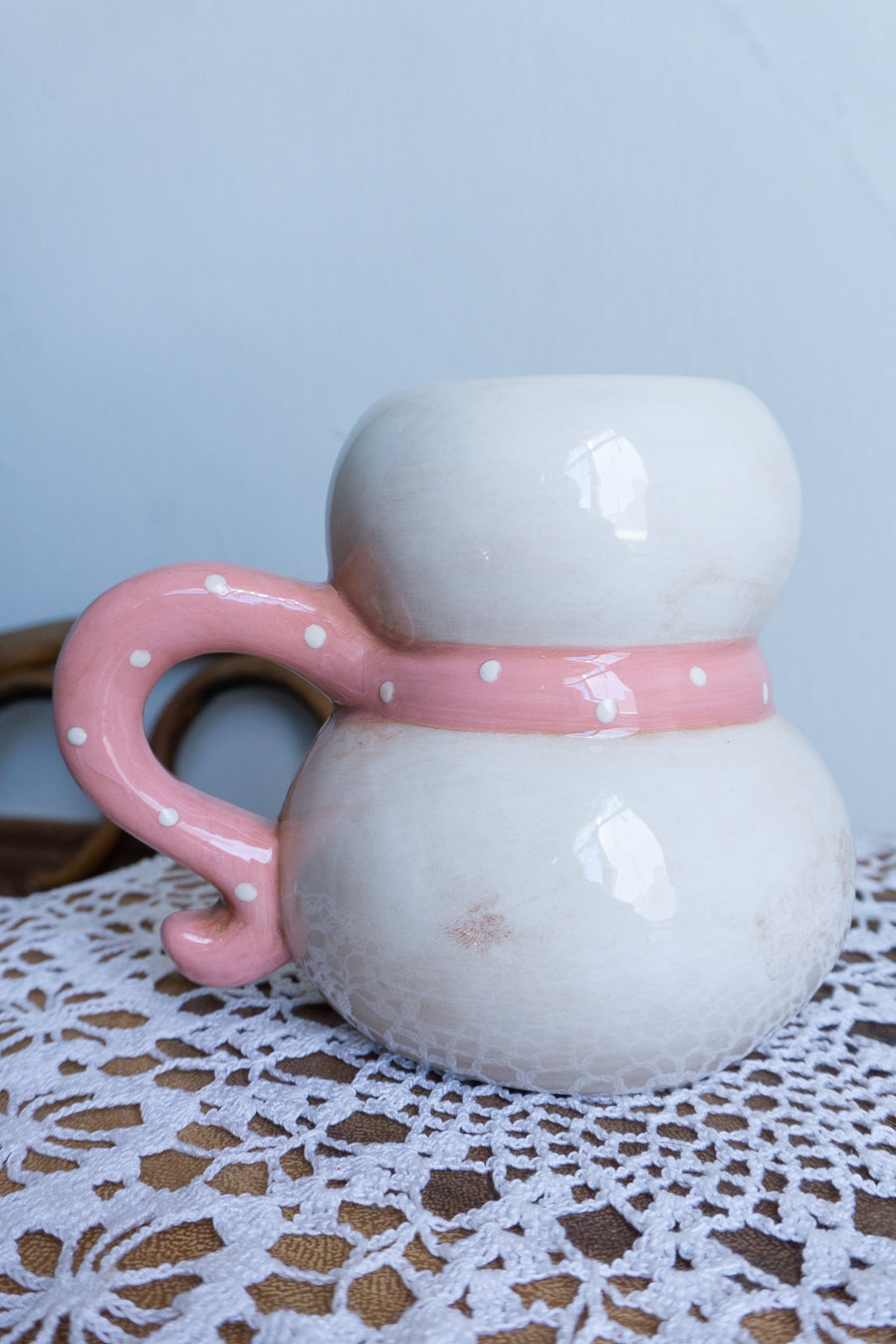 Johanna Parker Pink Snowman Mug