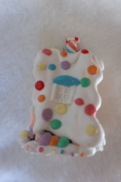 Pastel Bakery Gingerbread House Ornament