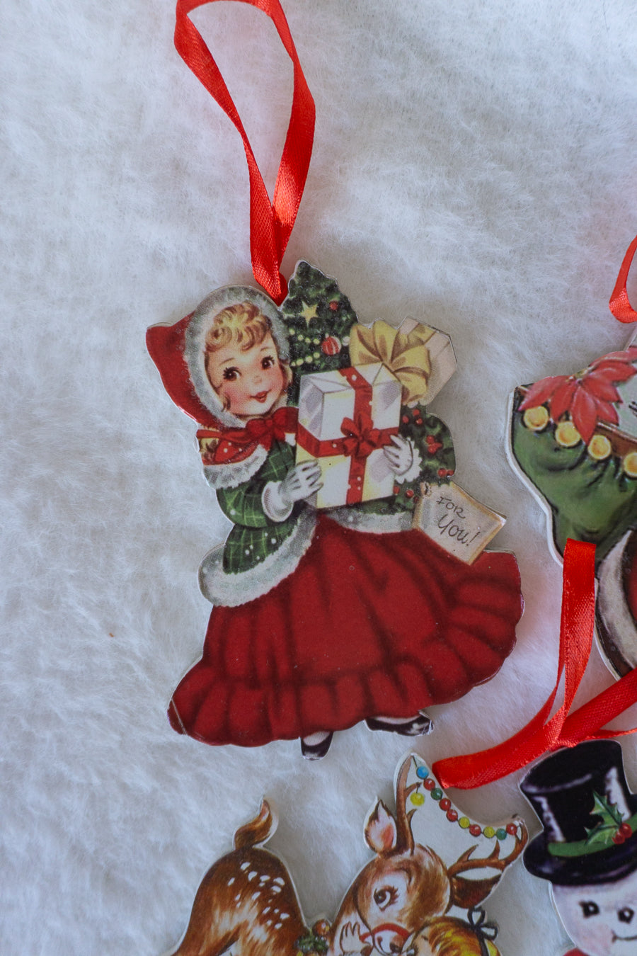 Bethany Lowe Wood Vintage Christmas Ornaments