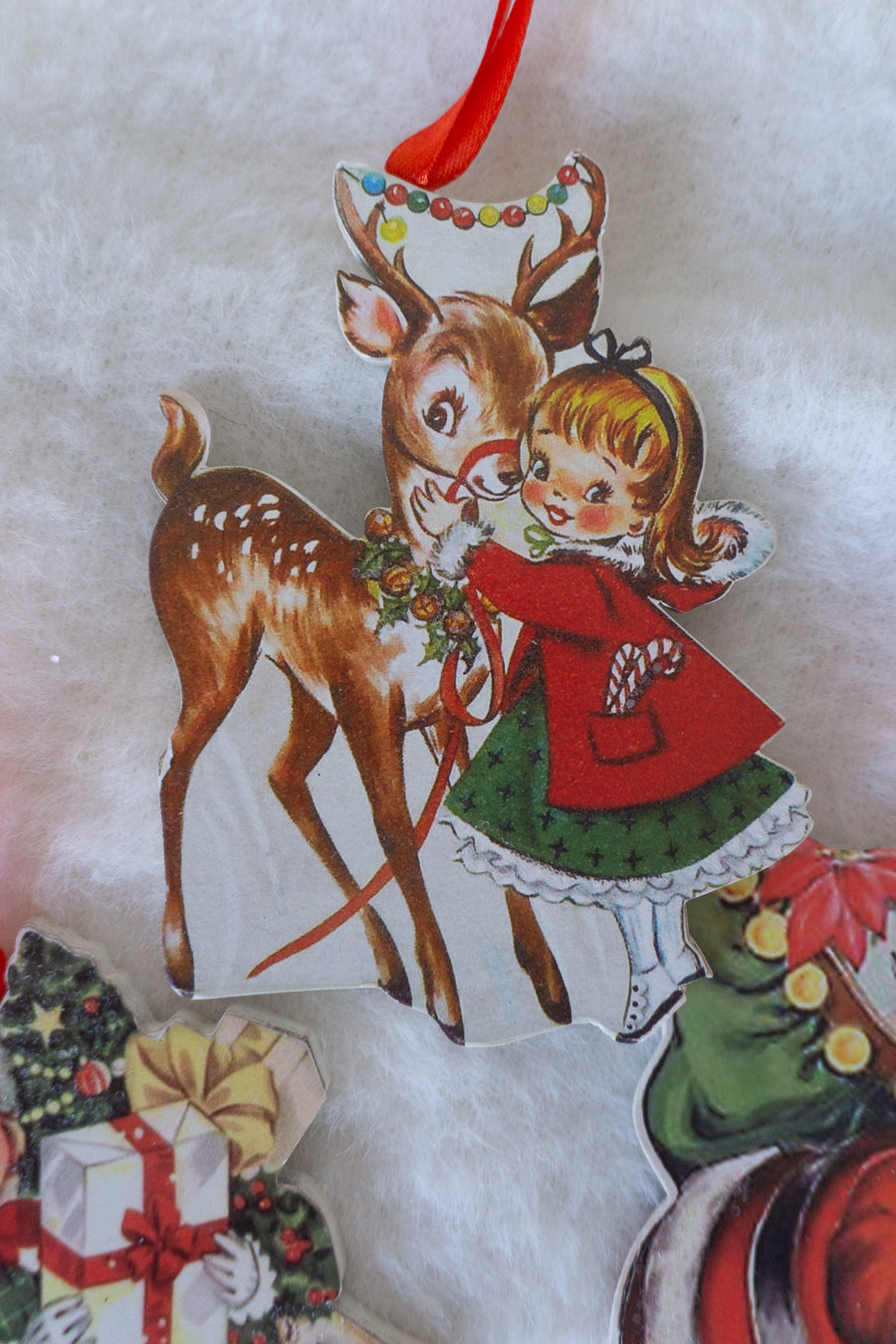 Bethany Lowe Wood Vintage Christmas Ornaments