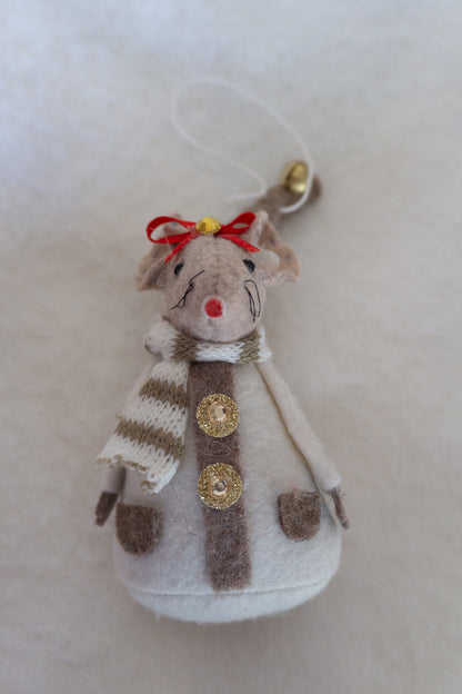 Felt Christmas Mouse Ornament