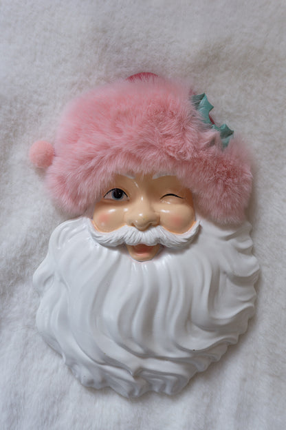 Pink Santa Wall Decor