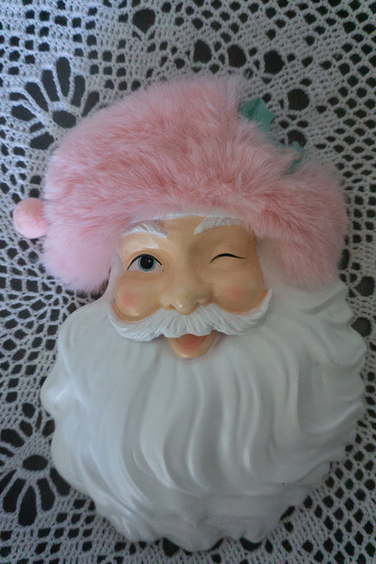 Pink Santa Wall Decor