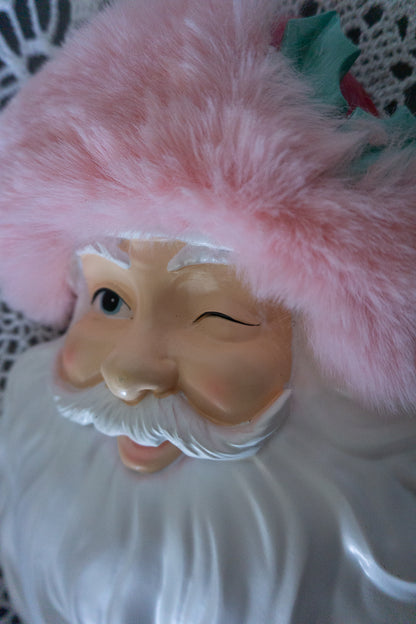 Pink Santa Wall Decor
