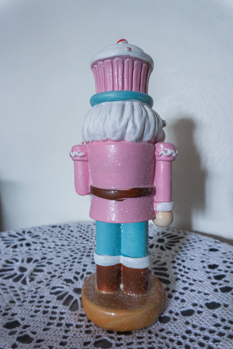 Cupcake Nutcracker Holding Candy Cane