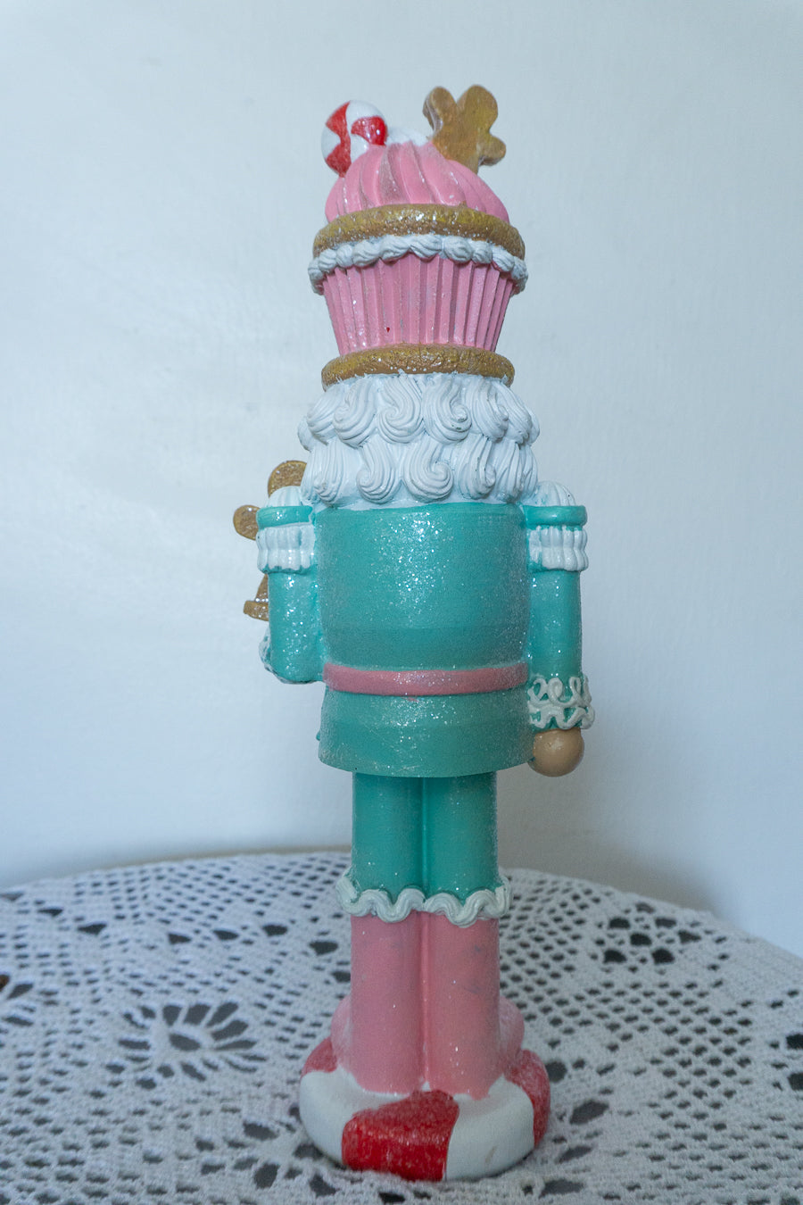 Cupcake Nutcracker Holding Gingerbread