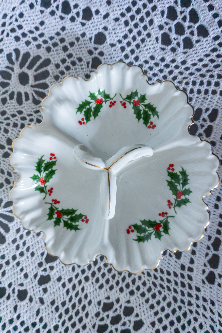Vintage Christmas Serving Dish