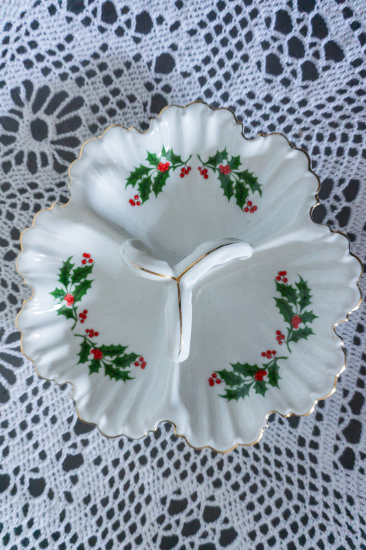 Vintage Christmas Serving Dish
