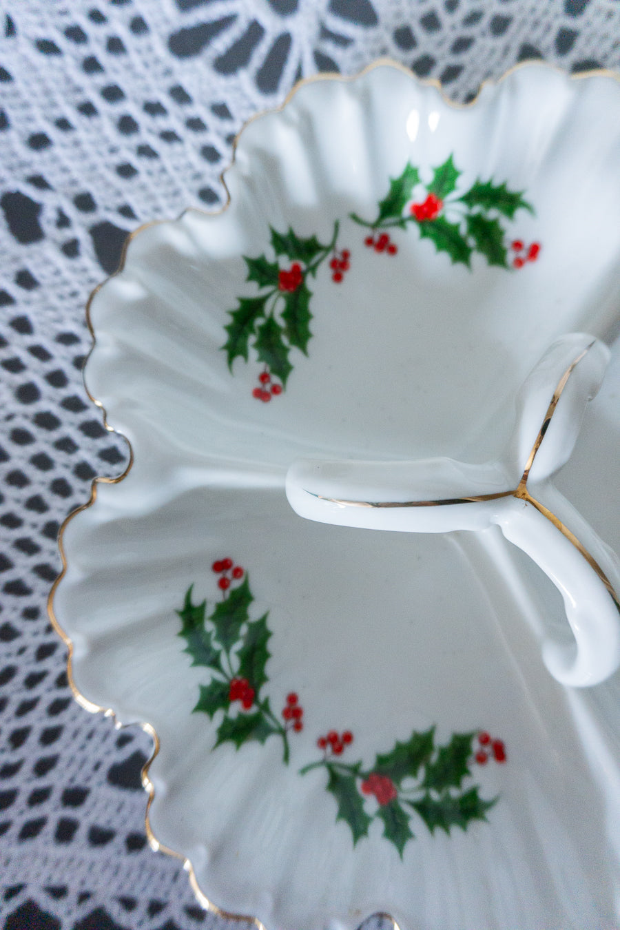 Vintage Christmas Serving Dish