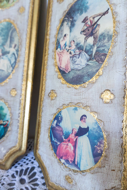 Florentine Gilded Wall Plaques, Made in Italy