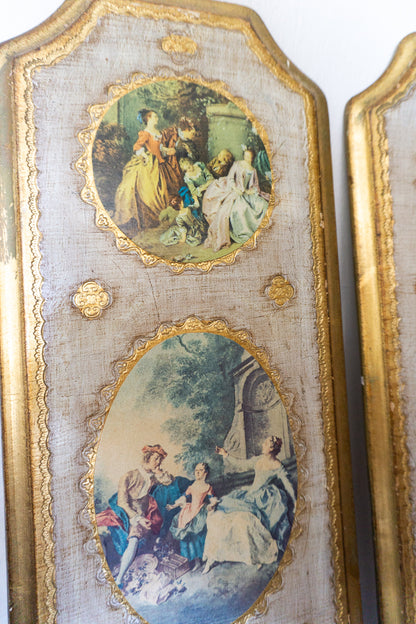 Florentine Gilded Wall Plaques, Made in Italy