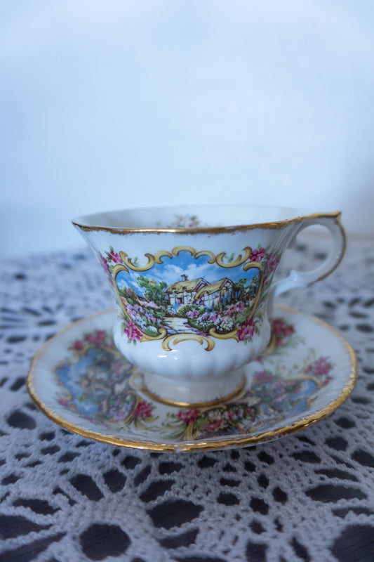 Cottage Paragon Chippendale Teacup and Saucer Set
